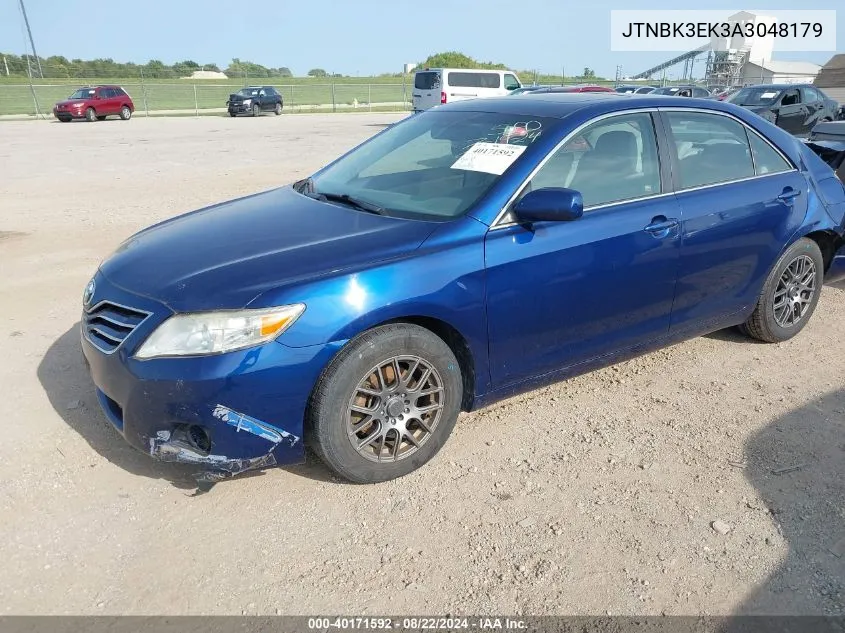 2010 Toyota Camry Xle V6 VIN: JTNBK3EK3A3048179 Lot: 40171592