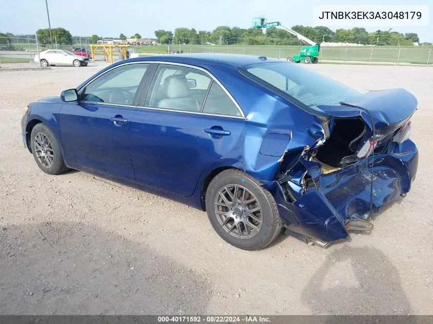 2010 Toyota Camry Xle V6 VIN: JTNBK3EK3A3048179 Lot: 40171592