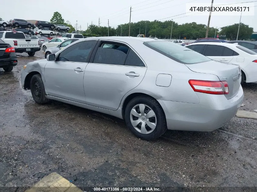 2010 Toyota Camry Le VIN: 4T4BF3EKXAR045171 Lot: 40173386