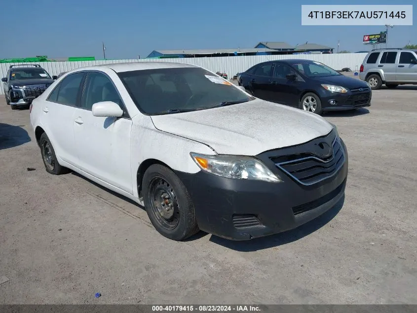 2010 Toyota Camry Le VIN: 4T1BF3EK7AU571445 Lot: 40179415