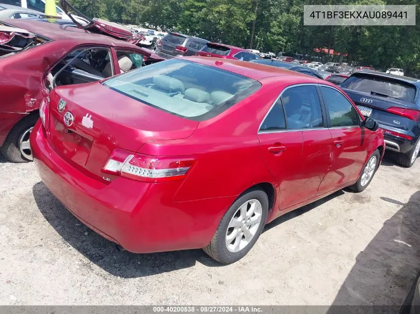 2010 Toyota Camry Le VIN: 4T1BF3EKXAU089441 Lot: 40200538