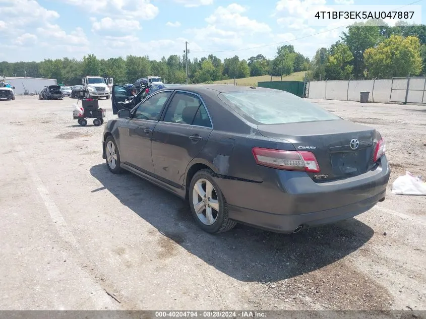 2010 Toyota Camry Se VIN: 4T1BF3EK5AU047887 Lot: 40204794