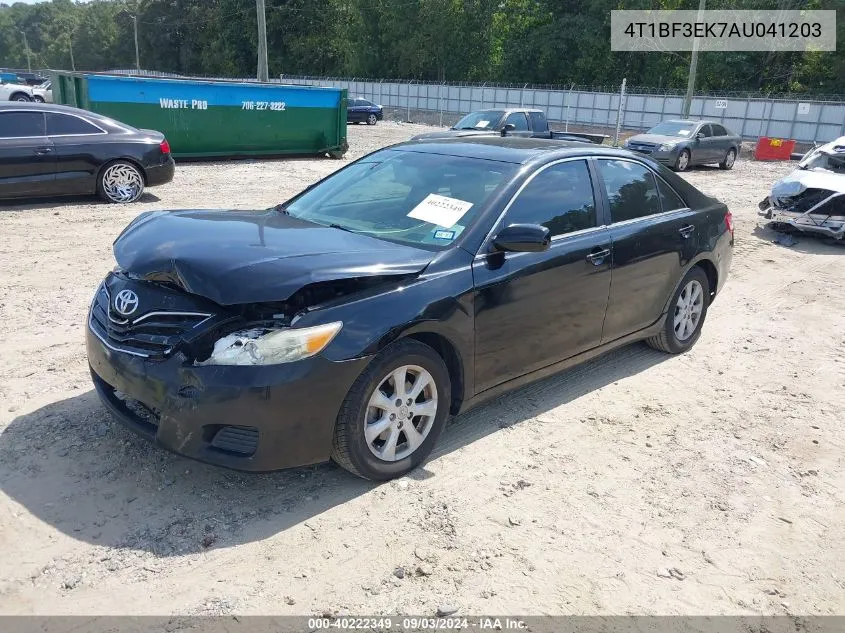 2010 Toyota Camry Le VIN: 4T1BF3EK7AU041203 Lot: 40222349