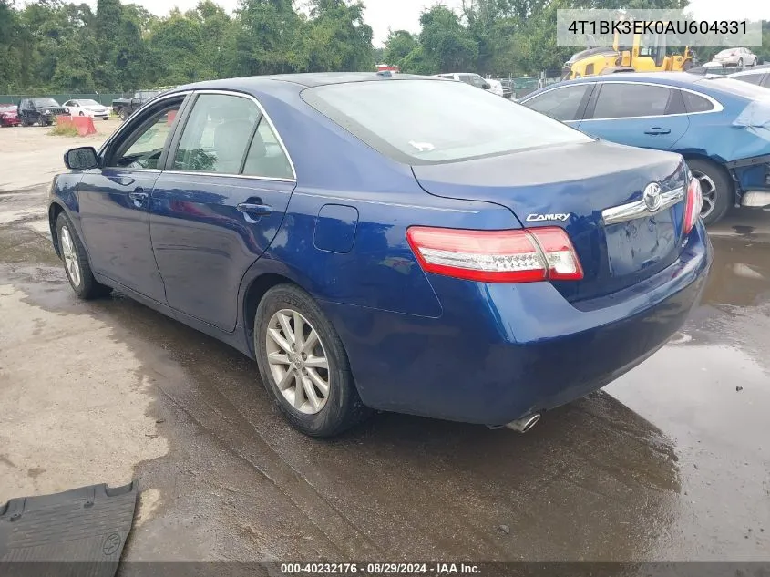 4T1BK3EK0AU604331 2010 Toyota Camry Xle V6