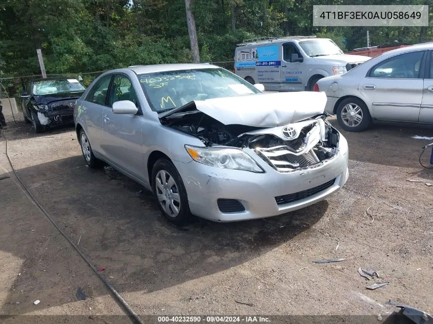 4T1BF3EK0AU058649 2010 Toyota Camry Le