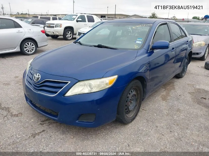 4T1BF3EK8AU519421 2010 Toyota Camry Le