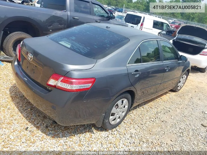 4T1BF3EK7AU005821 2010 Toyota Camry Le