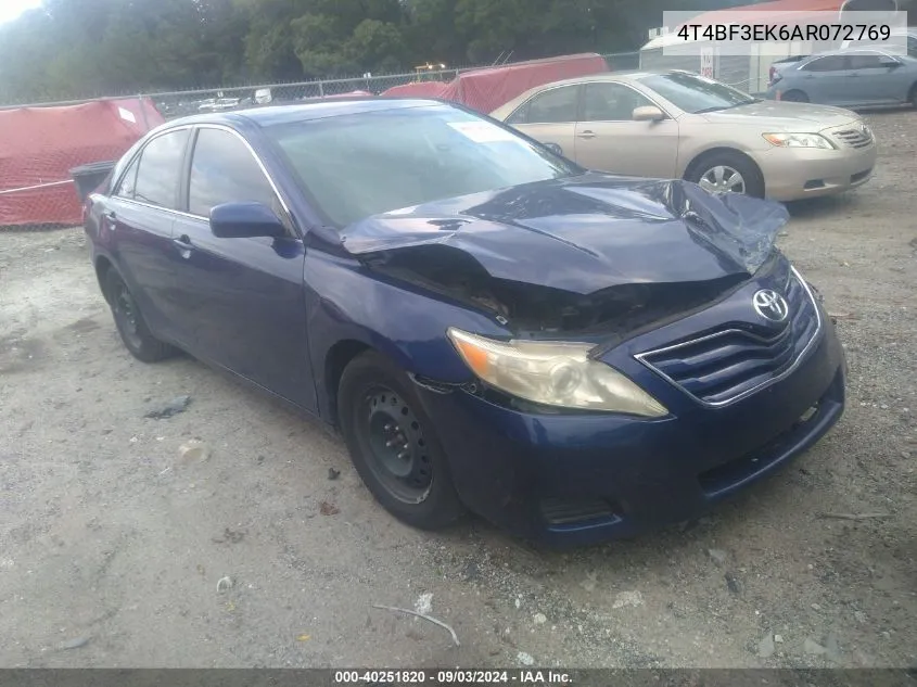 2010 Toyota Camry VIN: 4T4BF3EK6AR072769 Lot: 40251820