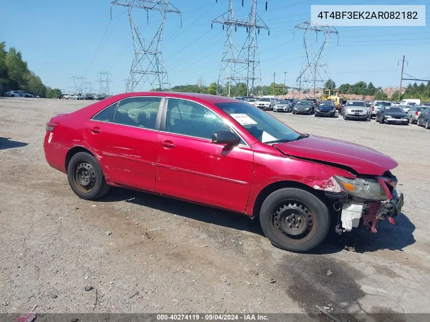 4T4BF3EK2AR082182 2010 Toyota Camry Le