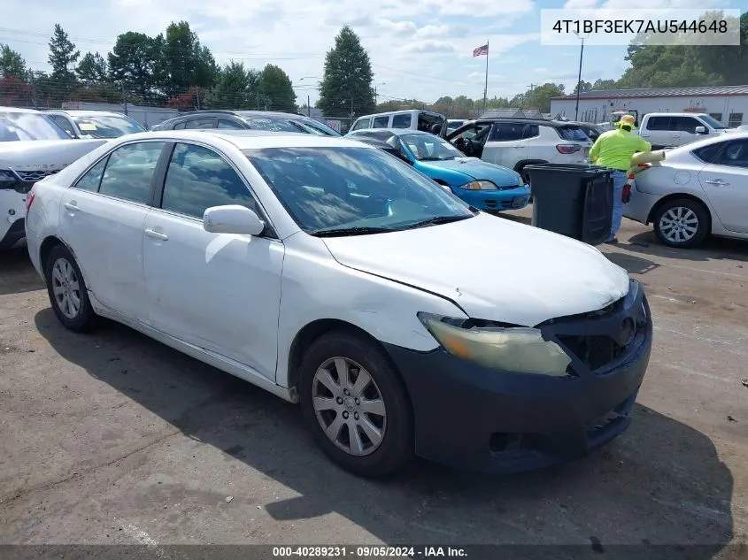 2010 Toyota Camry Le VIN: 4T1BF3EK7AU544648 Lot: 40289231