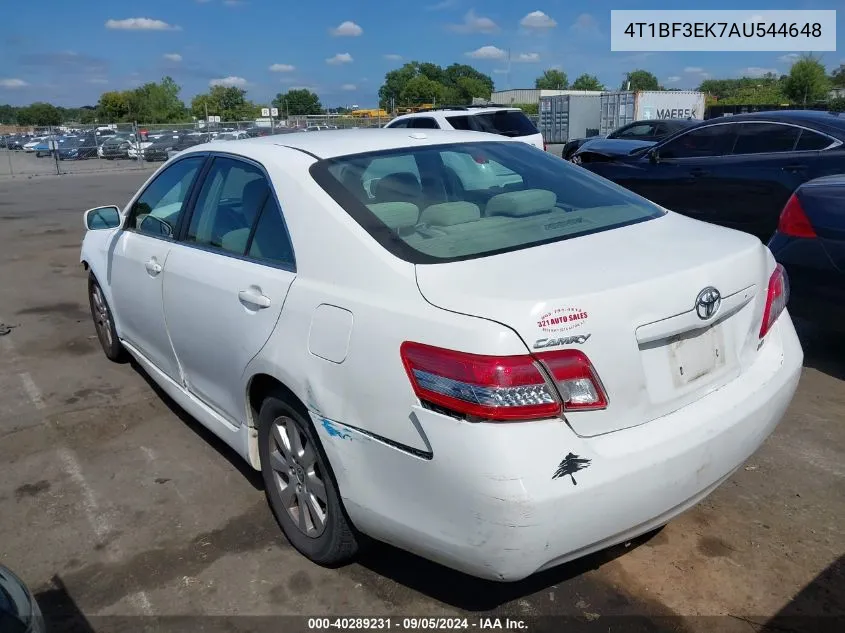 2010 Toyota Camry Le VIN: 4T1BF3EK7AU544648 Lot: 40289231