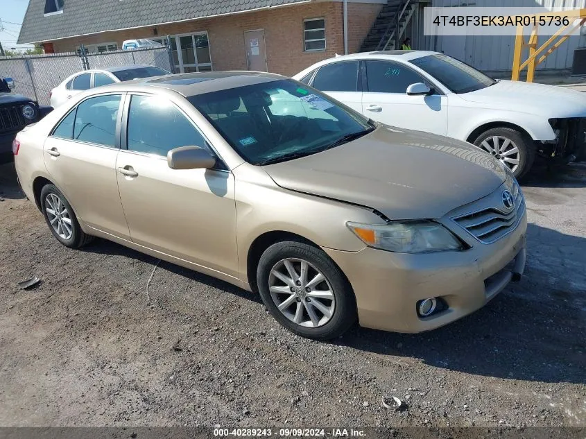 2010 Toyota Camry Xle VIN: 4T4BF3EK3AR015736 Lot: 40289243