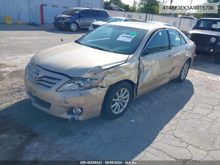 2010 Toyota Camry Xle VIN: 4T4BF3EK3AR015736 Lot: 40289243