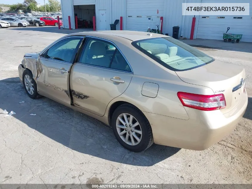 2010 Toyota Camry Xle VIN: 4T4BF3EK3AR015736 Lot: 40289243