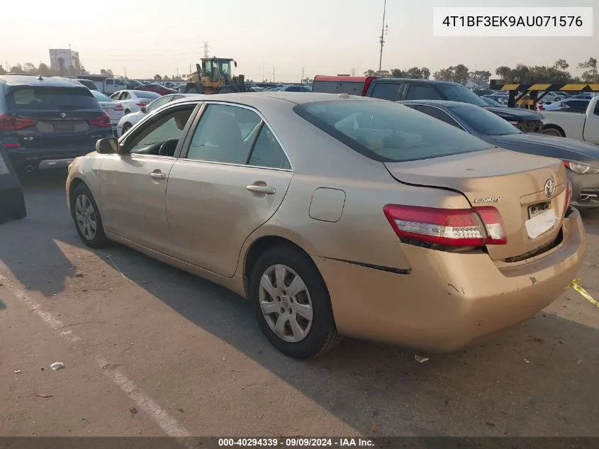 2010 Toyota Camry Le VIN: 4T1BF3EK9AU071576 Lot: 40294339