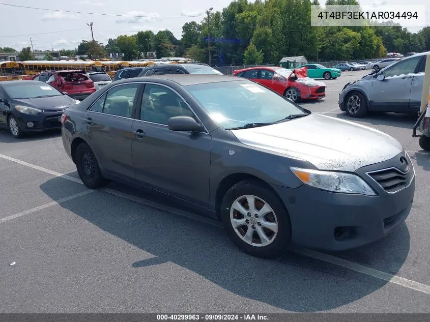 2010 Toyota Camry Le VIN: 4T4BF3EK1AR034494 Lot: 40299963