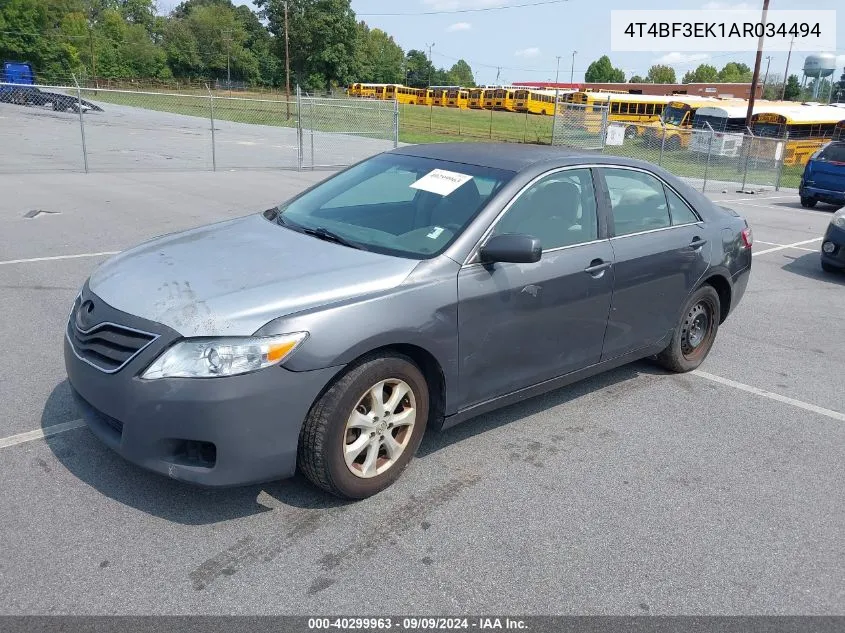 2010 Toyota Camry Le VIN: 4T4BF3EK1AR034494 Lot: 40299963