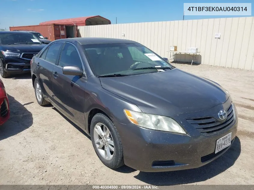 2010 Toyota Camry Le VIN: 4T1BF3EK0AU040314 Lot: 40304500