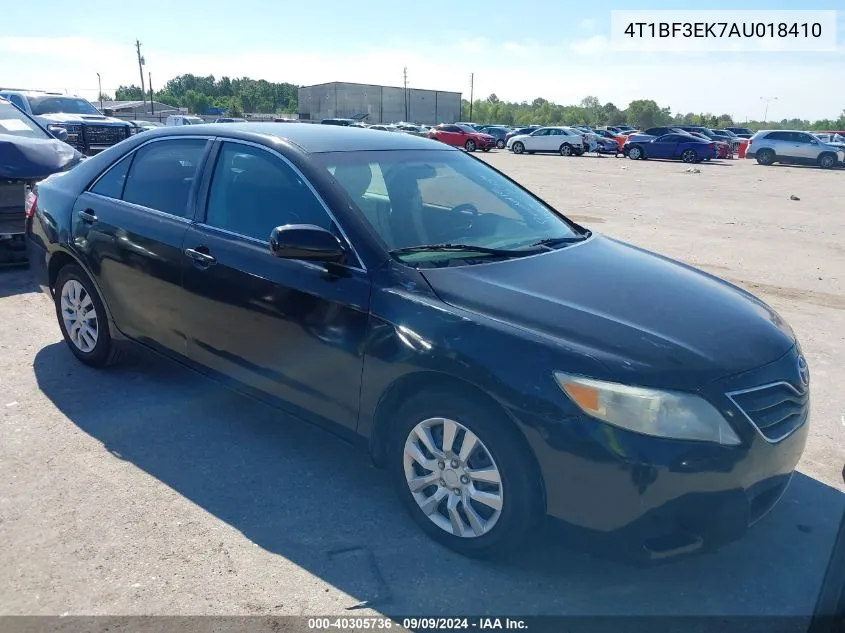 2010 Toyota Camry Le VIN: 4T1BF3EK7AU018410 Lot: 40305736