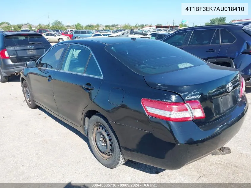 2010 Toyota Camry Le VIN: 4T1BF3EK7AU018410 Lot: 40305736