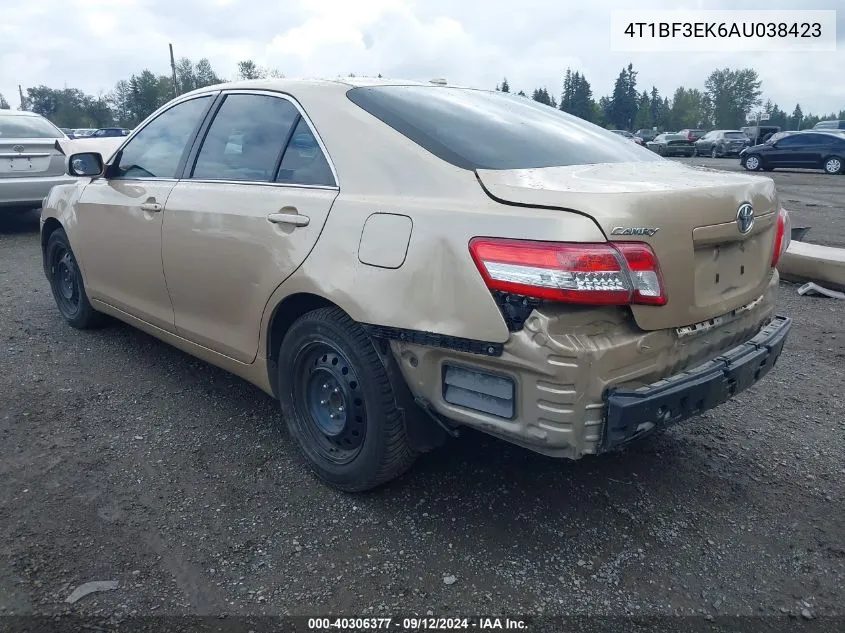 2010 Toyota Camry Se/Le/Xle VIN: 4T1BF3EK6AU038423 Lot: 40306377