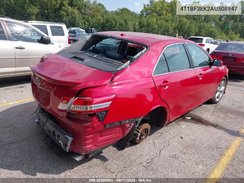 2010 Toyota Camry Se/Le/Xle VIN: 4T1BF3EK2AU508947 Lot: 40306863