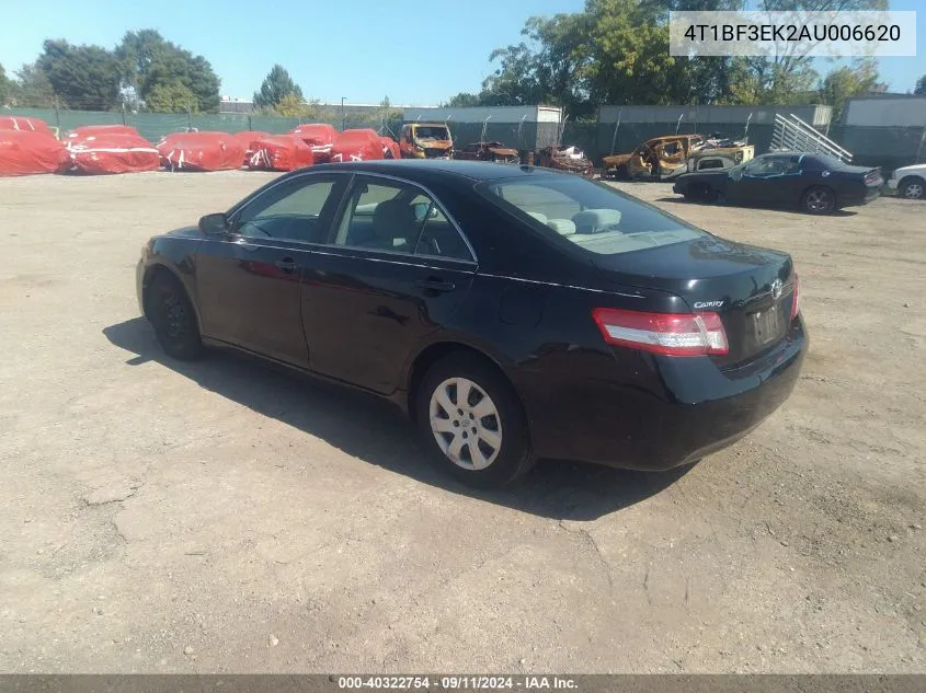 2010 Toyota Camry VIN: 4T1BF3EK2AU006620 Lot: 40322754