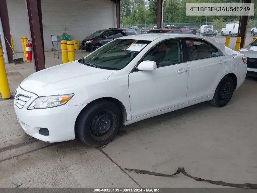 2010 Toyota Camry Se/Le/Xle VIN: 4T1BF3EK3AU546249 Lot: 40323131