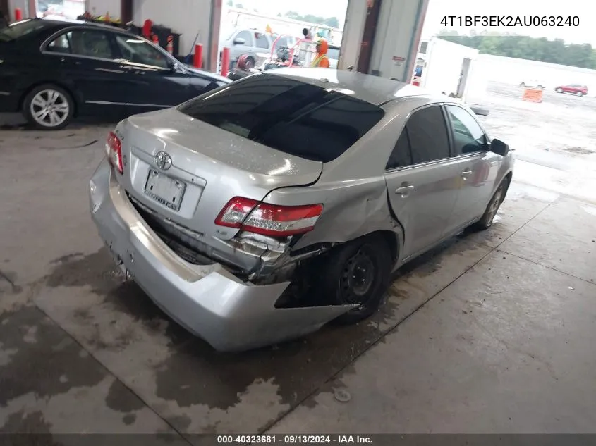 2010 Toyota Camry Se/Le/Xle VIN: 4T1BF3EK2AU063240 Lot: 40323681