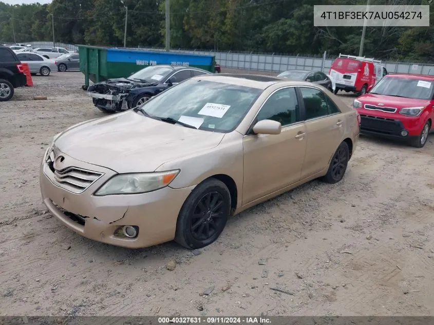 2010 Toyota Camry Xle VIN: 4T1BF3EK7AU054274 Lot: 40327631