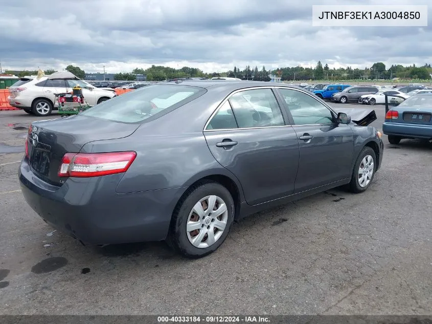 2010 Toyota Camry Le VIN: JTNBF3EK1A3004850 Lot: 40333184