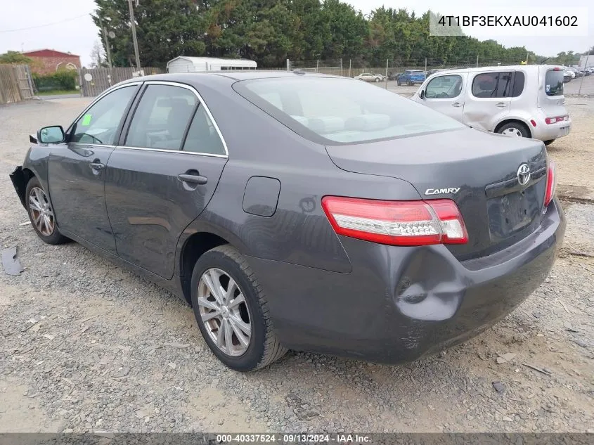 4T1BF3EKXAU041602 2010 Toyota Camry Se/Le/Xle