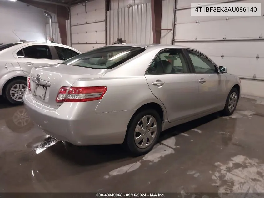 2010 Toyota Camry Le VIN: 4T1BF3EK3AU086140 Lot: 40349965