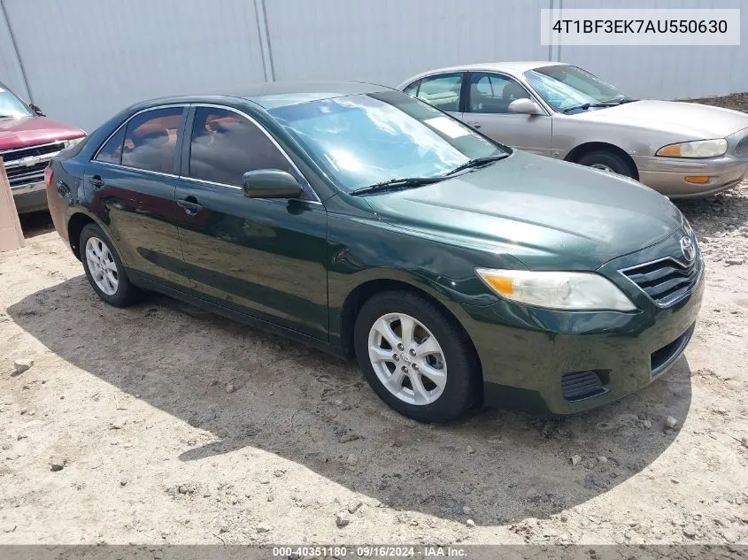 2010 Toyota Camry Le VIN: 4T1BF3EK7AU550630 Lot: 40351180