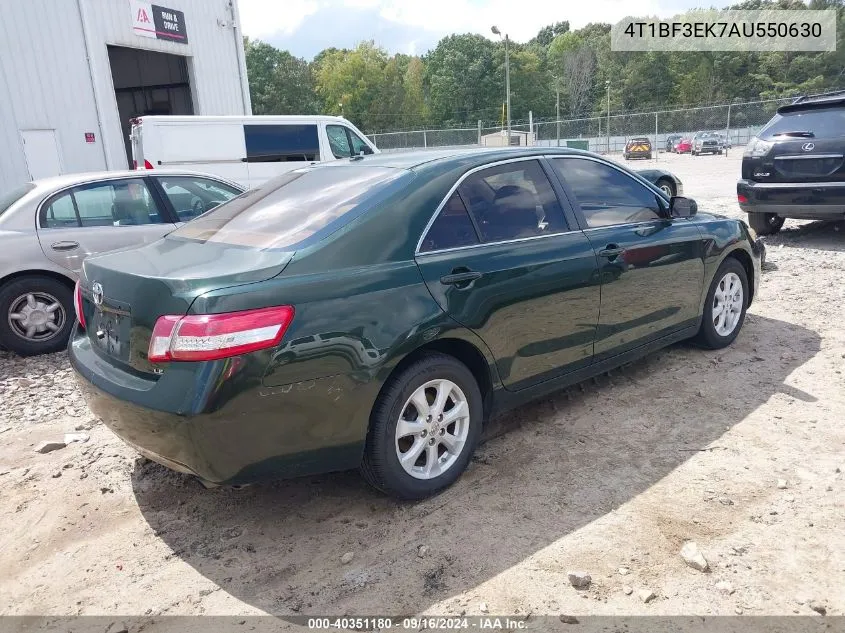 2010 Toyota Camry Le VIN: 4T1BF3EK7AU550630 Lot: 40351180