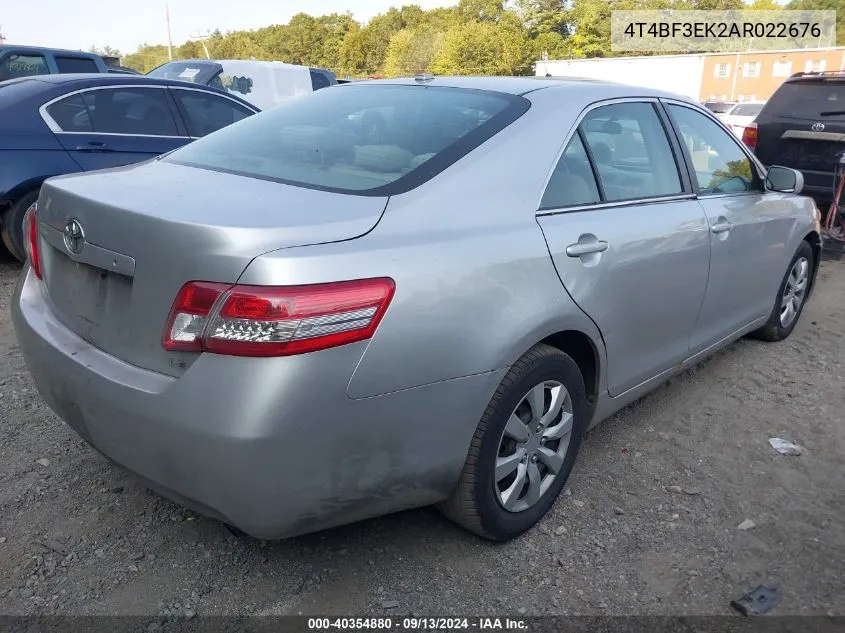 2010 Toyota Camry Le VIN: 4T4BF3EK2AR022676 Lot: 40354880