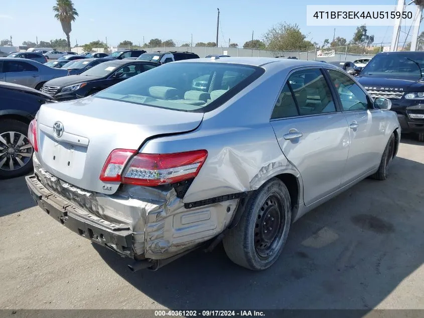 2010 Toyota Camry Le VIN: 4T1BF3EK4AU515950 Lot: 40361202