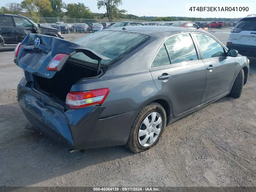 2010 Toyota Camry Le VIN: 4T4BF3EK1AR041090 Lot: 40364139