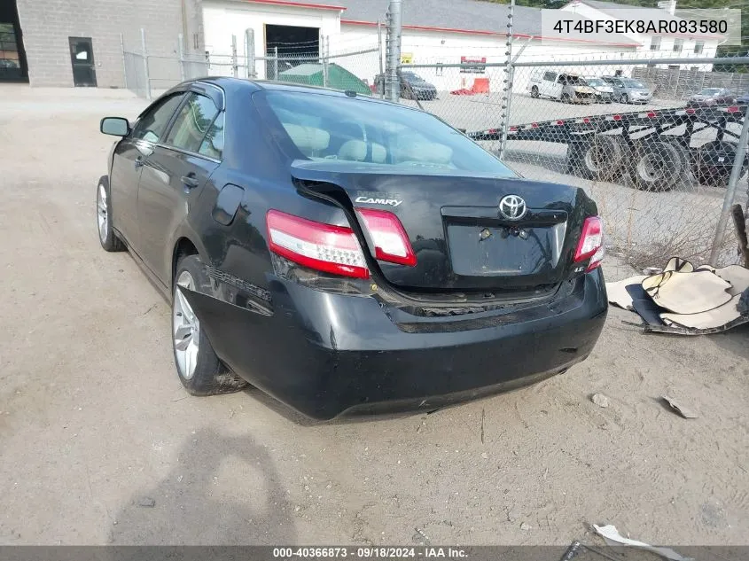 4T4BF3EK8AR083580 2010 Toyota Camry Le