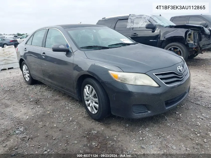 2010 Toyota Camry Le VIN: 4T1BF3EK3AU112865 Lot: 40371124