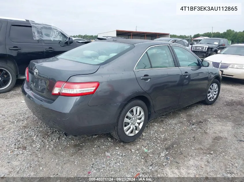 2010 Toyota Camry Le VIN: 4T1BF3EK3AU112865 Lot: 40371124