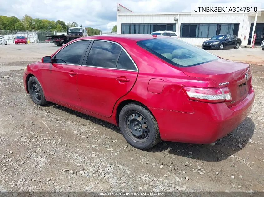 2010 Toyota Camry Le V6 VIN: JTNBK3EK1A3047810 Lot: 40375476