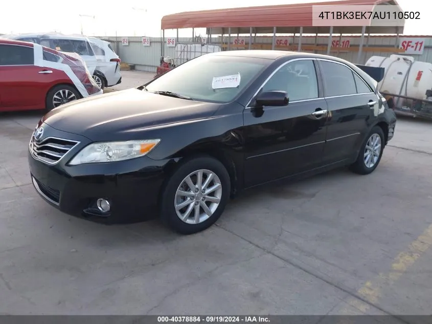 4T1BK3EK7AU110502 2010 Toyota Camry Xle V6