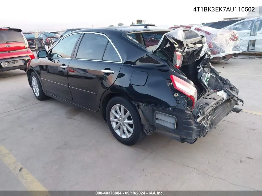 4T1BK3EK7AU110502 2010 Toyota Camry Xle V6