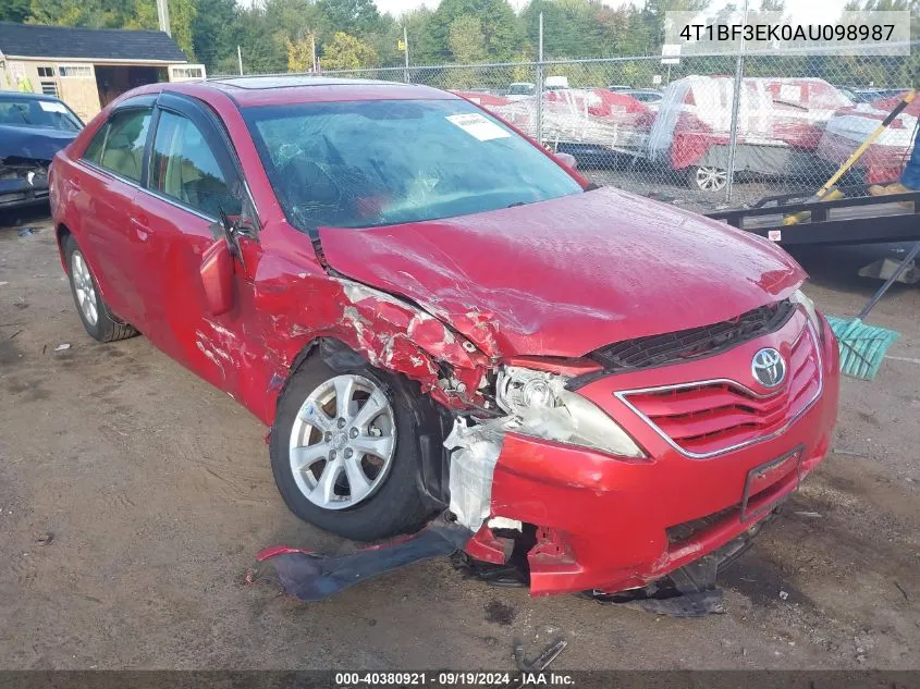 4T1BF3EK0AU098987 2010 Toyota Camry Le