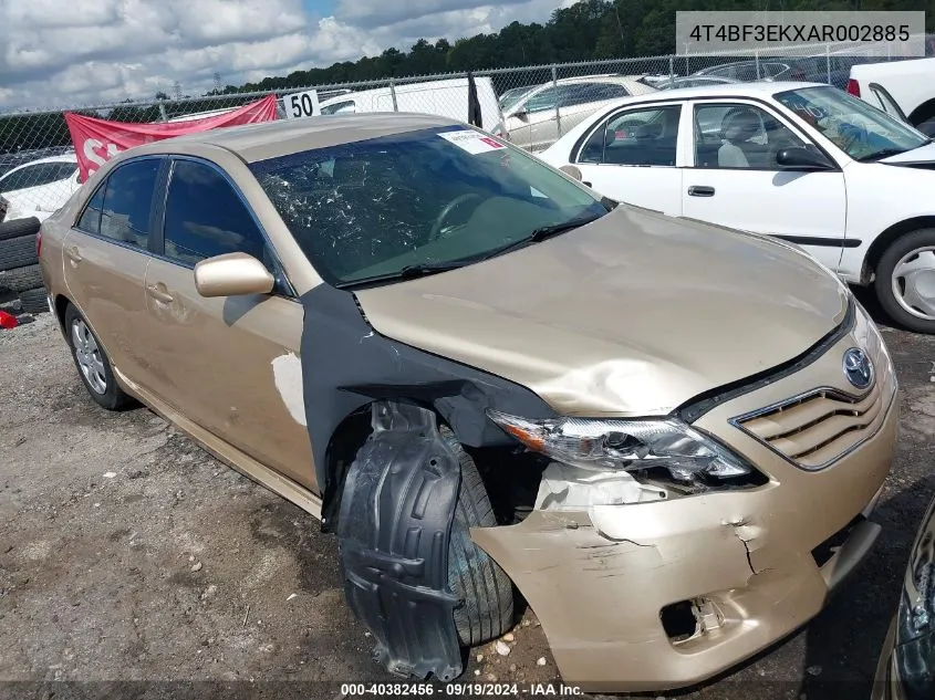 4T4BF3EKXAR002885 2010 Toyota Camry Le