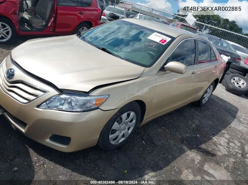 4T4BF3EKXAR002885 2010 Toyota Camry Le