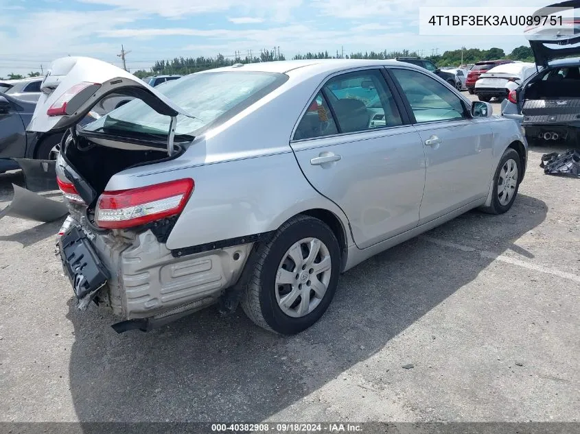 2010 Toyota Camry Base (Retail Orders Only) (A5) VIN: 4T1BF3EK3AU089751 Lot: 40382908