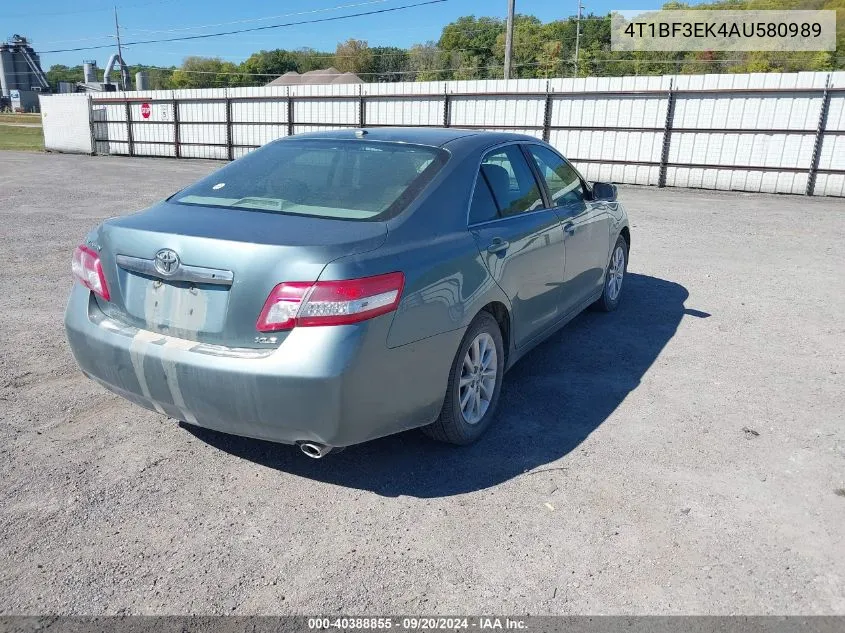 2010 Toyota Camry Xle VIN: 4T1BF3EK4AU580989 Lot: 40388855