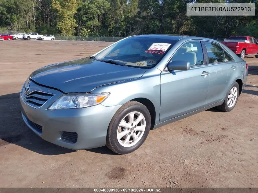 2010 Toyota Camry Se/Le/Xle VIN: 4T1BF3EK0AU522913 Lot: 40390130